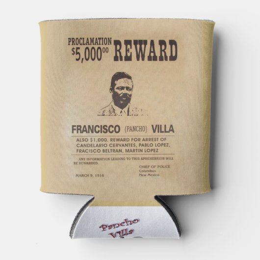 Pancho Villa 🔥 Mexicaanse held Algemeen Blikjeskoeler (Voorkant)