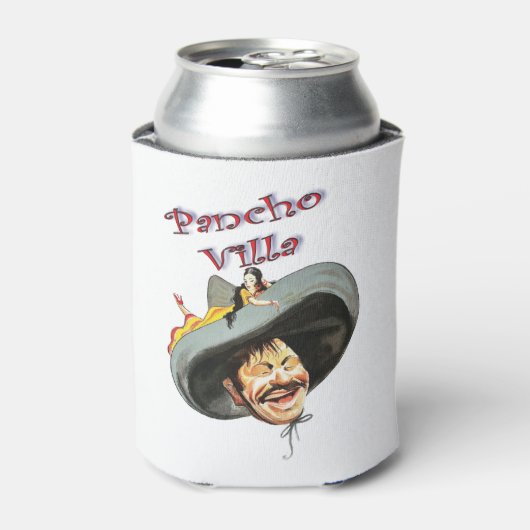 Pancho Villa 🔥 Mexicaanse held Algemeen Blikjeskoeler (Blikje Voorkant)