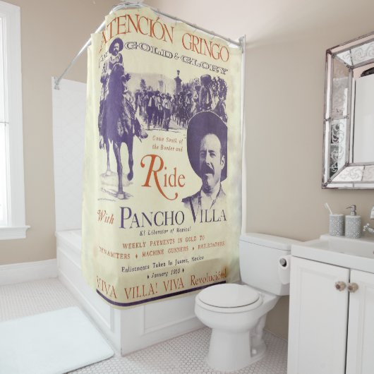 Pancho Villa 🔥 Mexicaanse held Algemeen Douchegordijn (In situ)