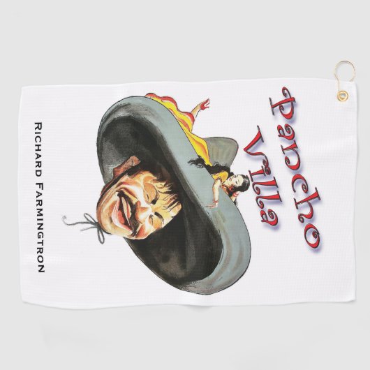 Pancho Villa 🔥 Mexicaanse held Algemeen Golfhanddoek (Horizontaal)
