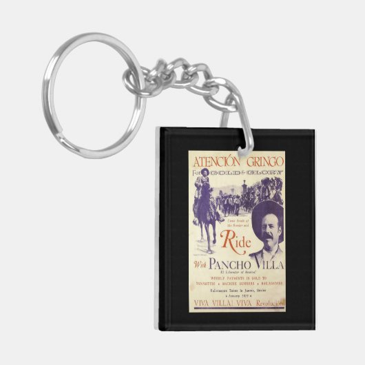 Pancho Villa 🔥 Mexicaanse held Algemeen Sleutelhanger (Voorkant Links)
