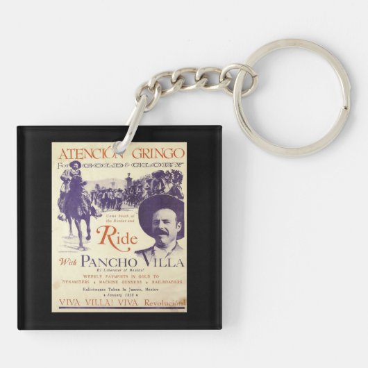 Pancho Villa 🔥 Mexicaanse held Algemeen Sleutelhanger (Achterkant)