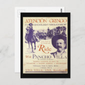 Pancho Villa 🔥 Mexicaanse Held Generaal Briefkaart (Voorkant / Achterkant)