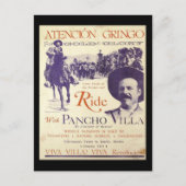 Pancho Villa 🔥 Mexicaanse Held Generaal Briefkaart (Voorkant)