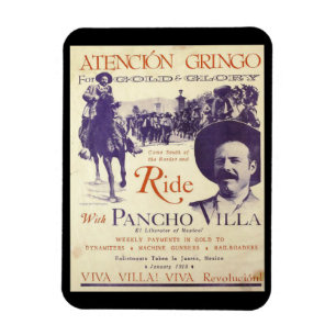 Pancho Villa Mexican General Cowboy Outlaw Magneet