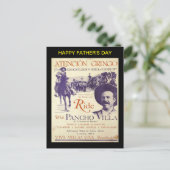 Pancho Villa Vaderdag 💣 Historische groet Feestdagenkaart (Staand voorkant)
