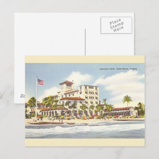  Pancocaat Hotel Miami Beach Briefkaart (Voorkant / Achterkant)