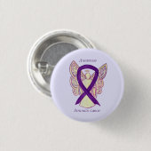 Pancreas Cancer Angel Awareness Ribbon Art Pins Ronde Button 3,2 Cm (Voorkant /achterkant)