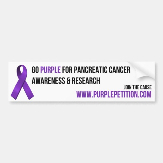 Pancreas Cancer Awareness Bumpersticker (Voorkant)