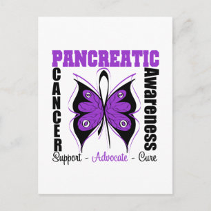 Pancreas Cancer Awareness Butterfly Briefkaart