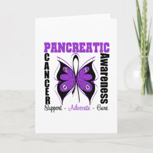 Pancreas Cancer Awareness Butterfly Kaart