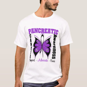 Pancreas Cancer Awareness Butterfly T-shirt