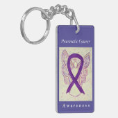 Pancreas Cancer Awareness Ribbon Angel Sleutelhang Sleutelhanger (Voorkant Links)