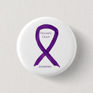 Pancreas Cancer Awareness Ribbon Custom Art Pins Ronde Button 3,2 Cm