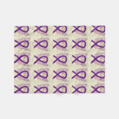 Pancreas Cancer Awareness Ribbon Fleece Blanket (Voorkant (Horizontaal))