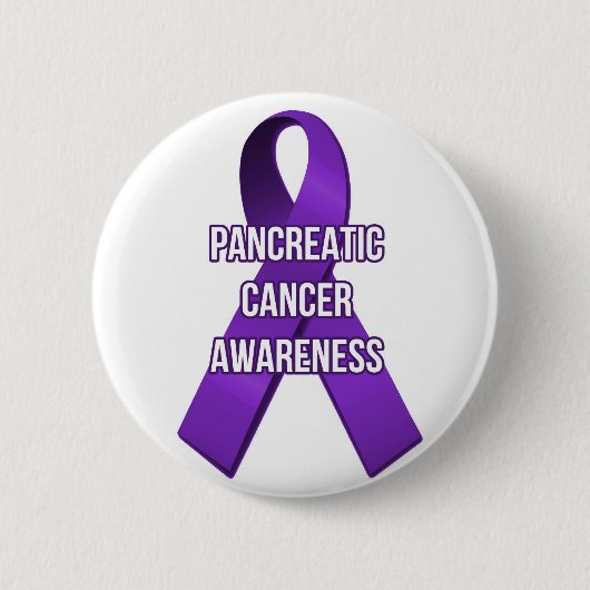 Pancreas Cancer Awareness Ribbon Pin Ronde Button 5,7 Cm (Voorkant)