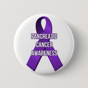 Pancreas Cancer Awareness Ribbon Pin Ronde Button 5,7 Cm
