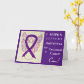 Pancreas Cancer Awareness Ribbon Wenskaart Kaart (Gele Bloem)
