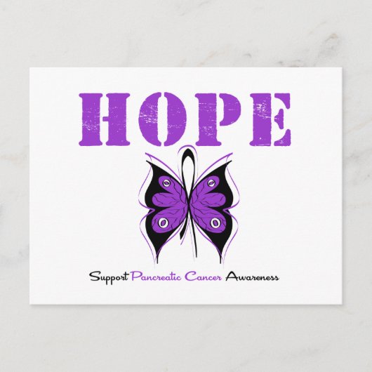 Pancreas Cancer Hope Butterfly Briefkaart (Voorkant)