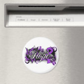 Pancreas Cancer Hope Garden Ribbon Magneet (Insitu (Vaatwasser))