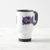 Pancreas Cancer Hope Garden Ribbon Reisbeker (Voorkant rechts)