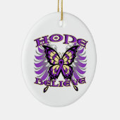 Pancreas Cancer Hope gelooft Butterfly Keramisch Ornament (Rechts)