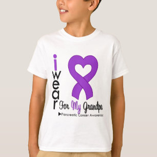 Pancreas Cancer Paars Ribbon Support opa T-shirt