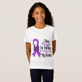 Pancreas Cancer Ribbon My Hero My Brother T-shirt (Voorkant volledig)