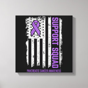 Pancreas Cancer Support Squad Pancreatic Cancer Canvas Afdruk