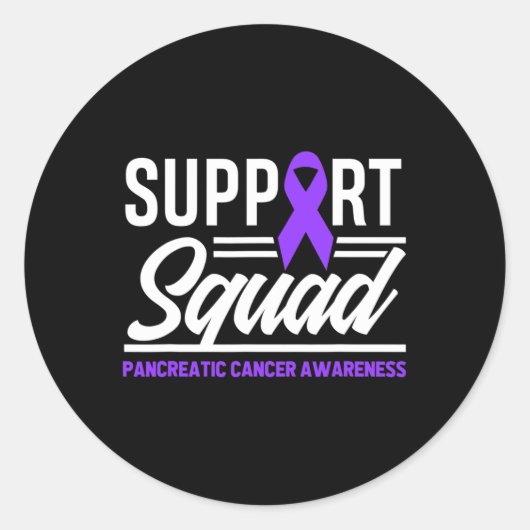 Pancreas Cancer Support Squad Pancreatic Cancer Ronde Sticker (Voorkant)