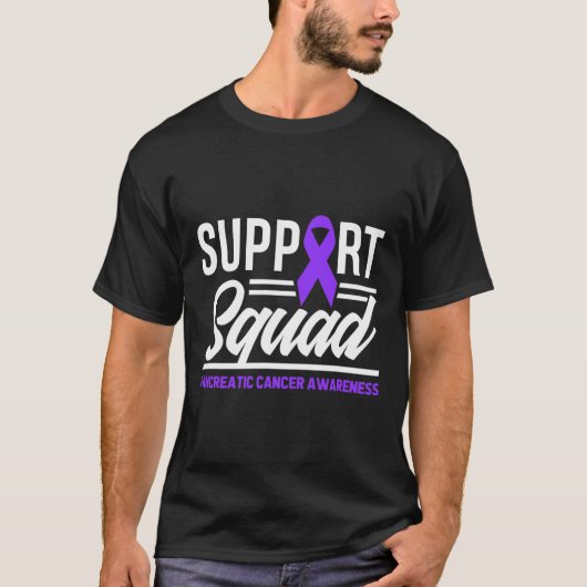 Pancreas Cancer Support Squad Pancreatic Cancer T-shirt (Voorkant)