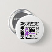 Pancreas Cancer Warrior Collage Ronde Button 5,7 Cm (Voorkant /achterkant)