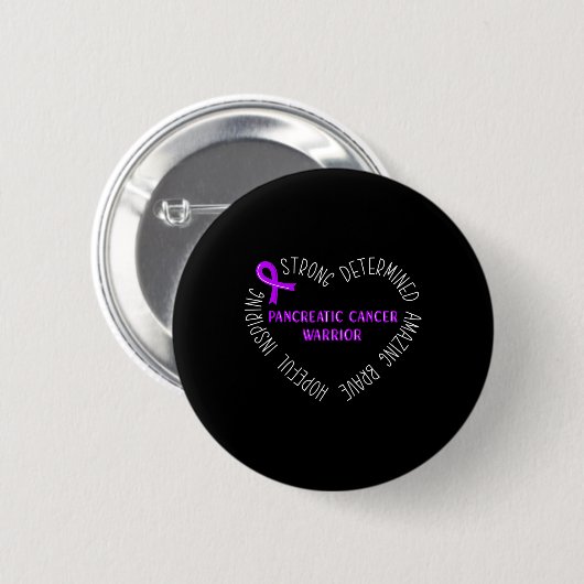 Pancreas Cancer Warrior Ronde Button 5,7 Cm (Voorkant /achterkant)