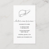 Pancreas gastro-enterologen arts visitekaartje (Achterkant)