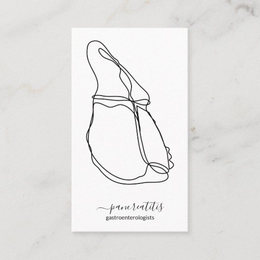 Pancreas gastro-enterologen arts visitekaartje (Voorkant)