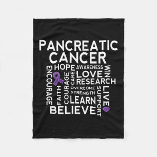 Pancreas Kanker Awareness Lint Ondersteuning Walk Fleece Deken