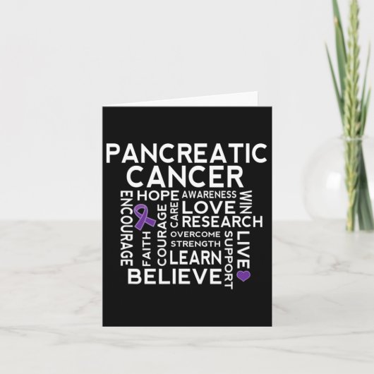 Pancreas Kanker Awareness Lint Ondersteuning Walk Kaart (Voorkant)