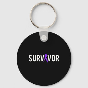 Pancreas Kanker Overlevende Design Gift Met Onders Sleutelhanger