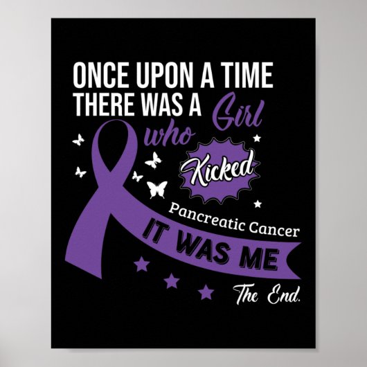 Pancreas Kankerbestrijding Lint 12 Poster (Voorkant)