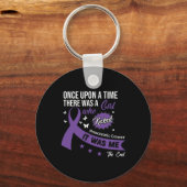 Pancreas Kankerbestrijding Lint 12 Sleutelhanger (Voorkant)