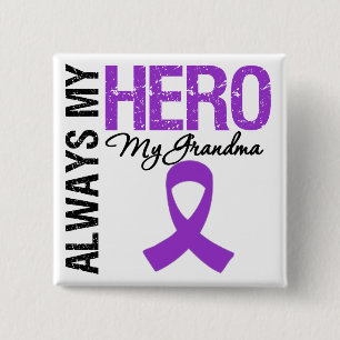 Pancreaskanker altijd Mijn Hero Mijn oma Vierkante Button 5,1 Cm