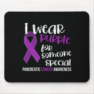 Pancreaskanker Awareness Survivor Gift Paarse R Muismat
