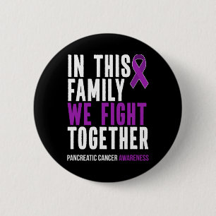 Pancreaskanker Awareness Survivor Gift Paarse R Ronde Button 5,7 Cm