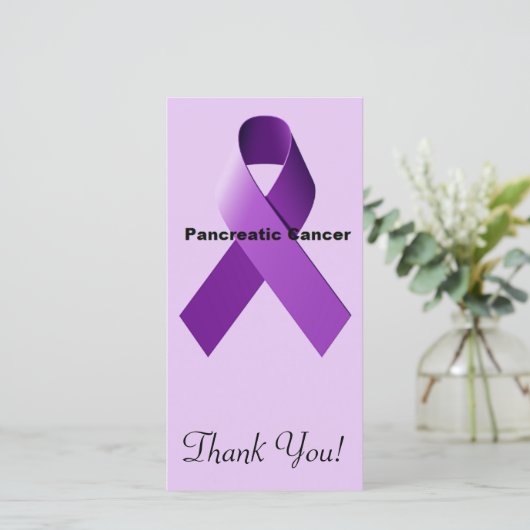 Pancreaskanker Bedankkaart (Staand voorkant)