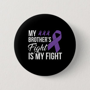 Pancreaskanker bestrijden Kankerlint 15 Ronde Button 5,7 Cm