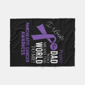 Pancreaskanker bestrijden Kankerlint 17 Fleece Deken (Voorkant (Horizontaal))