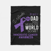 Pancreaskanker bestrijden Kankerlint 17 Fleece Deken (Voorkant)