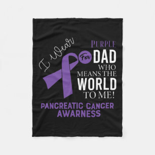 Pancreaskanker bestrijden Kankerlint 17 Fleece Deken