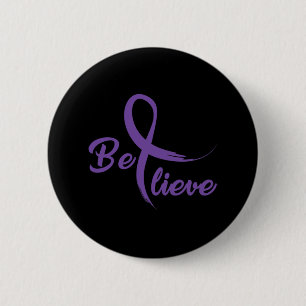Pancreaskanker bestrijden Kankerlint 3 Ronde Button 5,7 Cm
