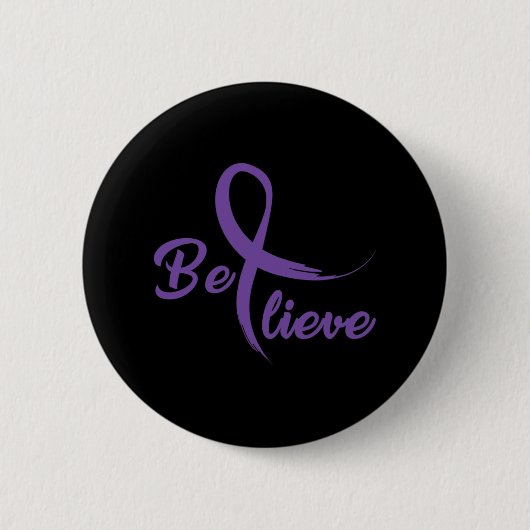 Pancreaskanker bestrijden Kankerlint 3 Ronde Button 5,7 Cm (Voorkant)